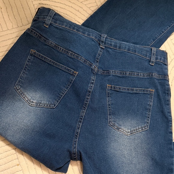 SHEIN Dark Blue Straight Leg Jeans - Picture 4 of 5